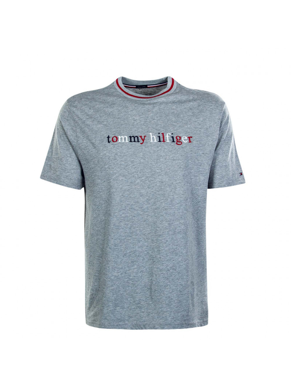 Herren TShirt Tommy Hilfiger Organic Cotton Logo Tshirt Grau